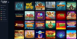 Luna Casino UK games lobby