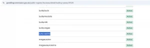 UK Gambling Commission register entry showing Luna Casino as an active Skill On Net Limited trading name